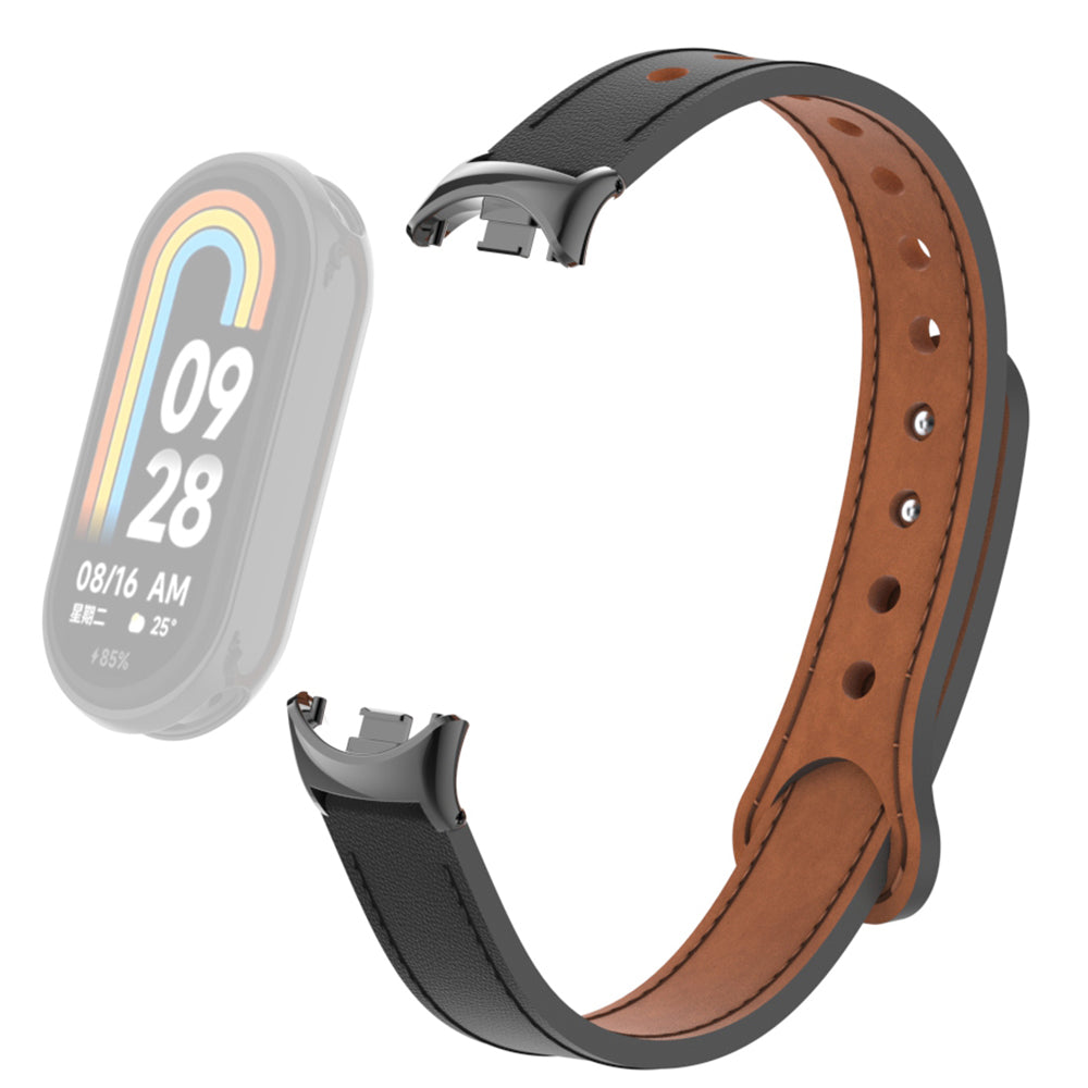 For Xiaomi Smart Band 8 Genuine Cow Leather Watch Band Strap Replacement with Connector For Xiaomi Smart Band 8 Genuine Cow Leather Watch Band Strap Replacement with Connector